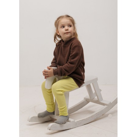 Детские лосины в рубчик Лимонный